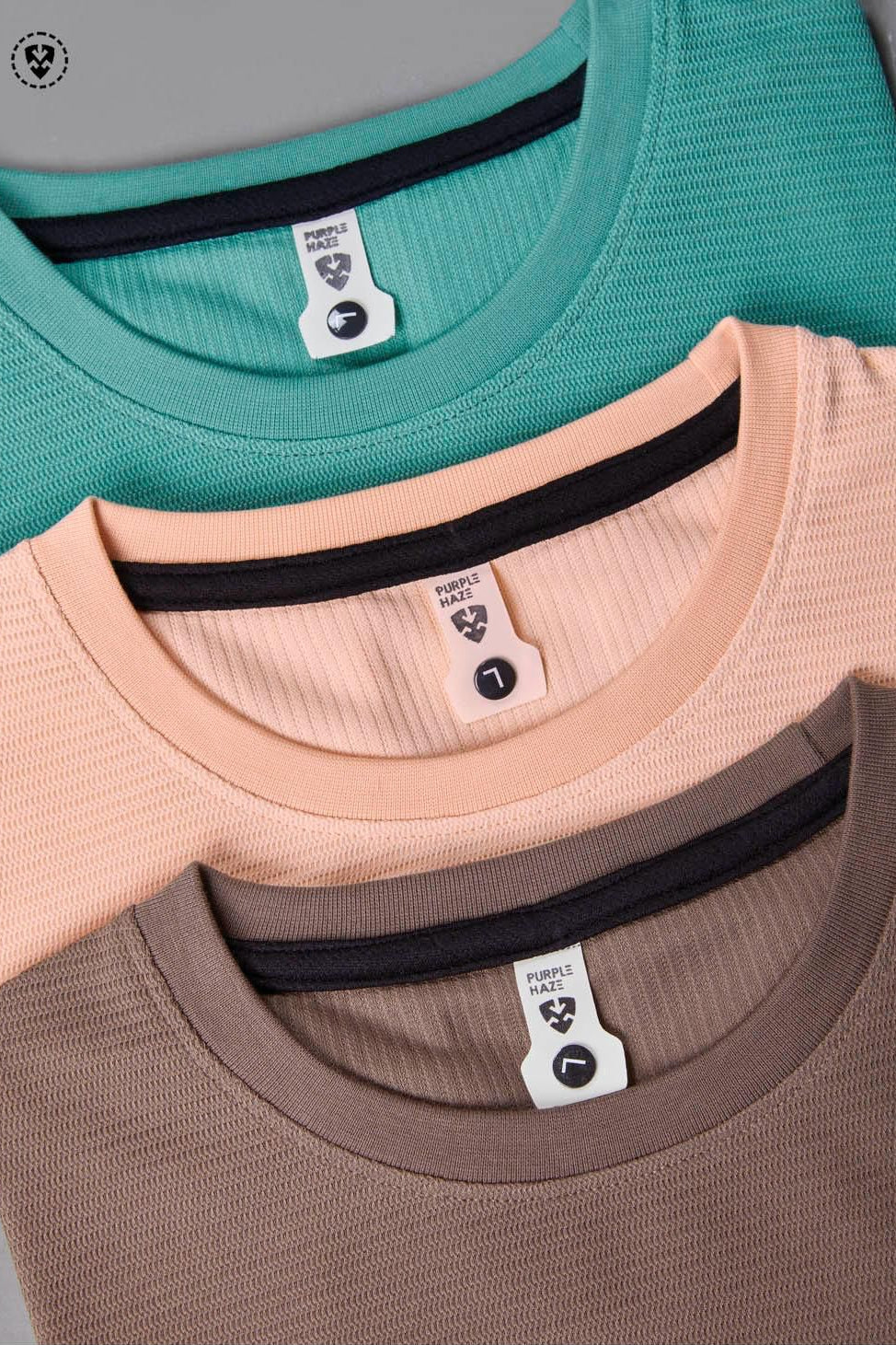 Embroidered textured T-shirt